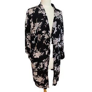 Spiritual Gangster Kimono Robe Floral Tie Coverup Beach Boho Long Pockets-OS